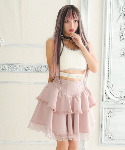 Diable baiser（ディアブルベーゼ） キャミソール リブレースビスチェ