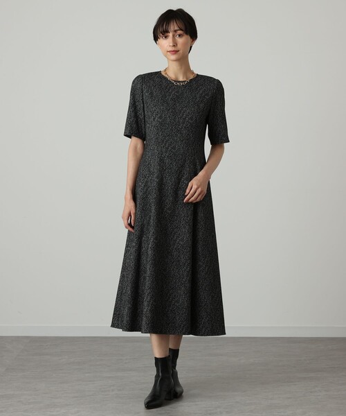 ANAYI（アナイ） ワンピース ストレッチジャガードフレア ワンピース