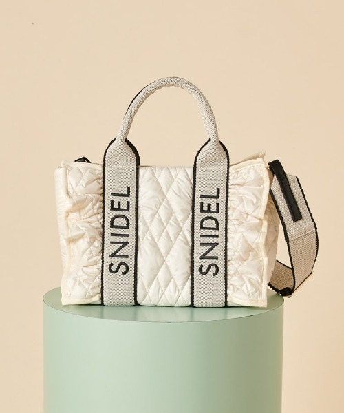 SNIDEL（スナイデル） ハンドバッグ フリルキルティングロゴバッグ