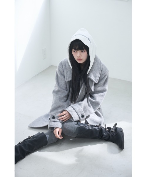 Smyeon コート アウター Middle shaggy coat/ミドルシャギーコート