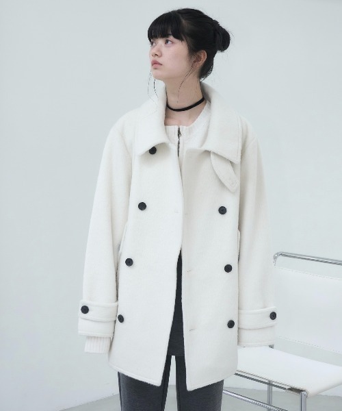 Smyeon コート アウター Middle shaggy coat/ミドルシャギーコート