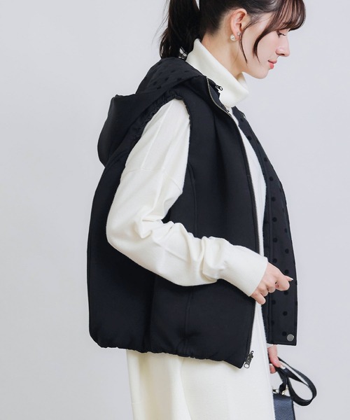 PICCIN PERLA ダウンベスト ベスト フロッキードットリバーシブル