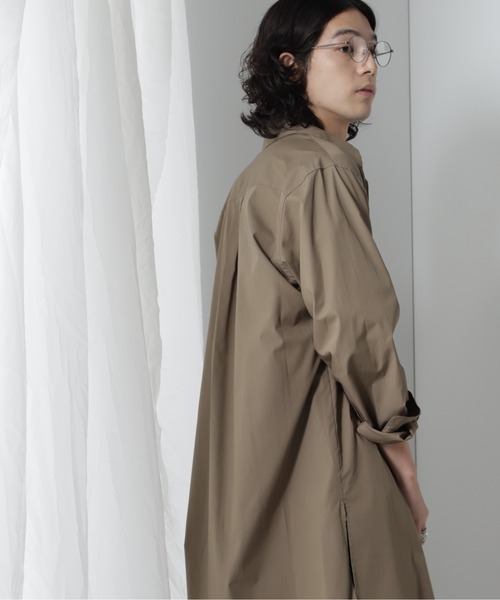 NANO universe（ナノ・ユニバース） シャツ ブロードロングシャツ