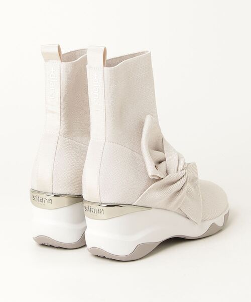 diana（プラスダイアナ） ブーツ 「撥水加工」ニットショートブーツ