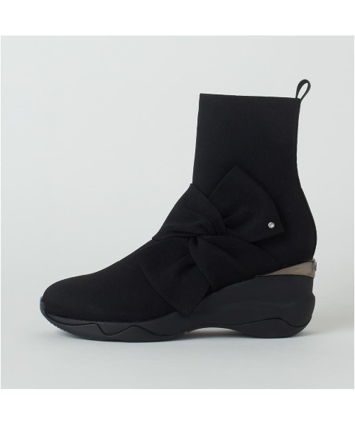 diana（プラスダイアナ） ブーツ 「撥水加工」ニットショートブーツ