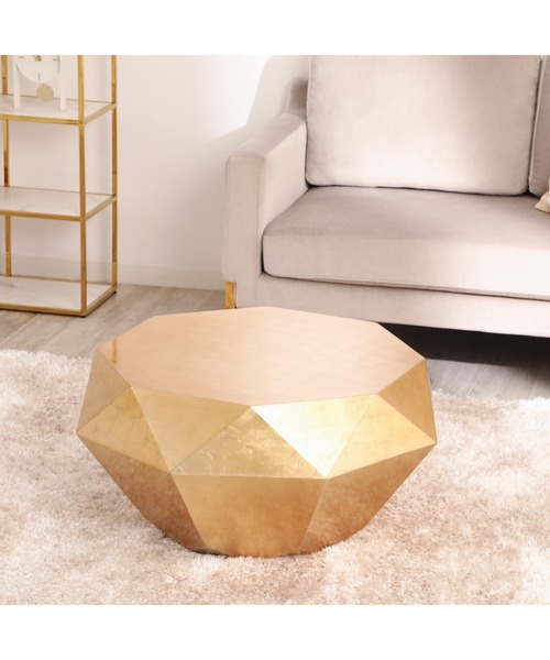 Francfranc（フランフラン） 家具 ダイヤモンドテーブル L ゴールド