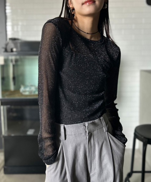 Kotoe（コトエ） tシャツ 「全8色」 ラメシアートップス クルーネック