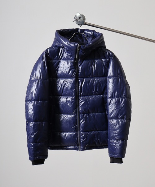 SUGGESTION ダウンジャケット ダウン Silent-processed padded hood