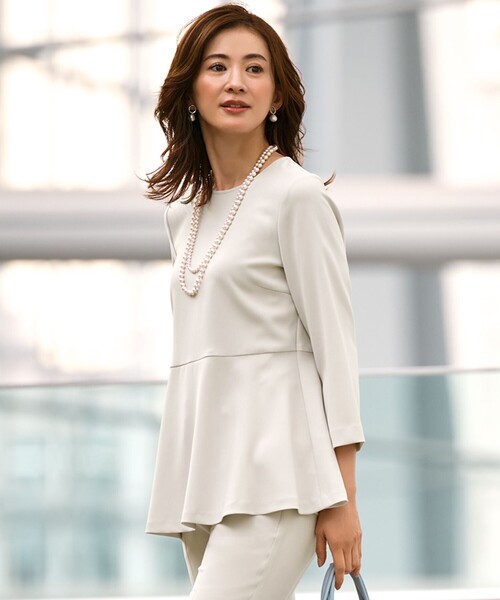 23区（ニジュウサンク） ブラウス シャツ 「洗える」トリアセダブル