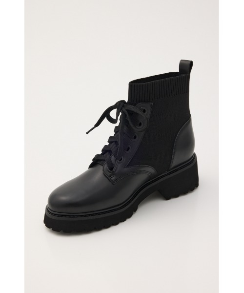 STACCATO（スタッカート） ブーツ リードニットコンビレースアップ