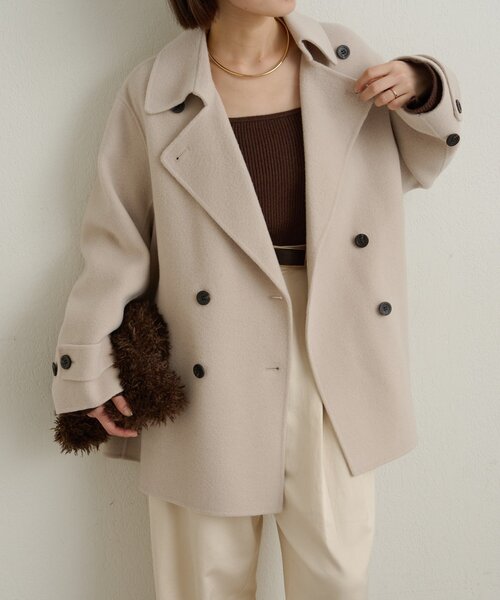 Omekashi（オメカシ） ピーコート pコート ダブルフェイスPコート