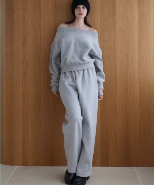 celon トレーナー スウェット off shoulder sweat set up レディース
