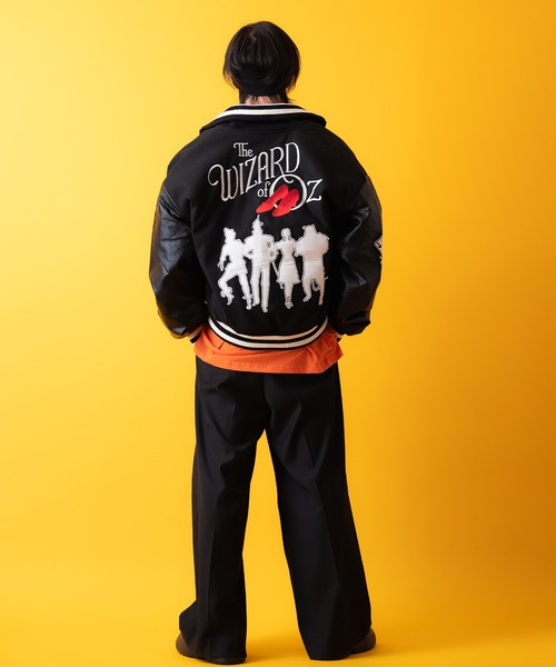 スタジャン a.p.o.v. オズの魔法使いモチーフワッペンウール＆合成皮革