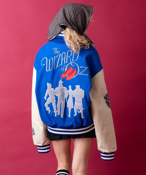 スタジャン a.p.o.v. オズの魔法使いモチーフワッペンウール＆合成皮革