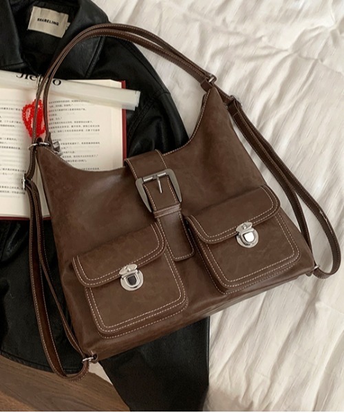 gossip!ロサンゼルス ショルダーバッグ バッグ Y2K バックルレザー