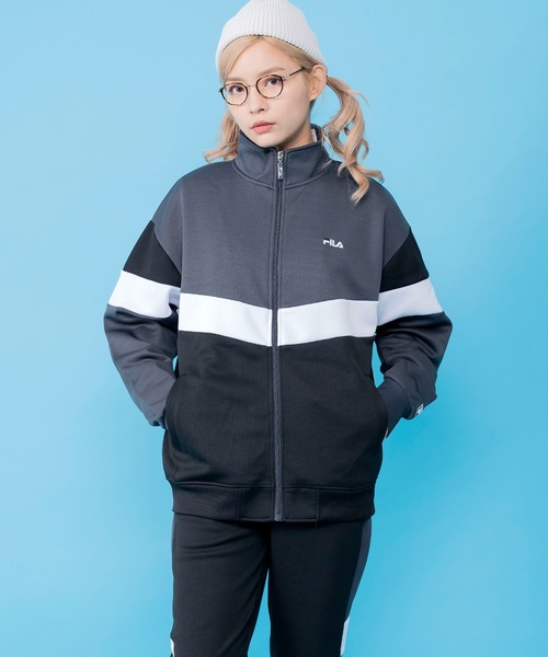 FILA（フィラ） ジャージ 「別注」 筆記体 刺繍 配色切替 ビック