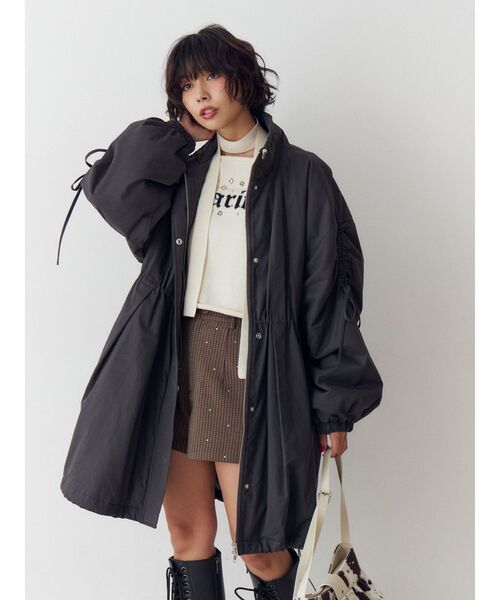 jouetie（ジュエティ） モッズコート コート ギャザーリボンモッズ