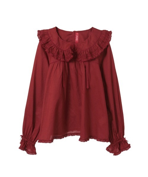 PINK HOUSE（ピンクハウス） ブラウス シャツ フリル襟付きローン