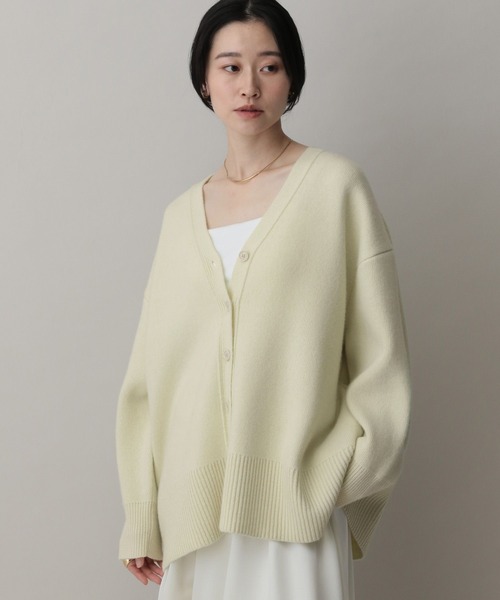 A part by（アパートバイ） カーディガン カシミヤコンBIG Vネック