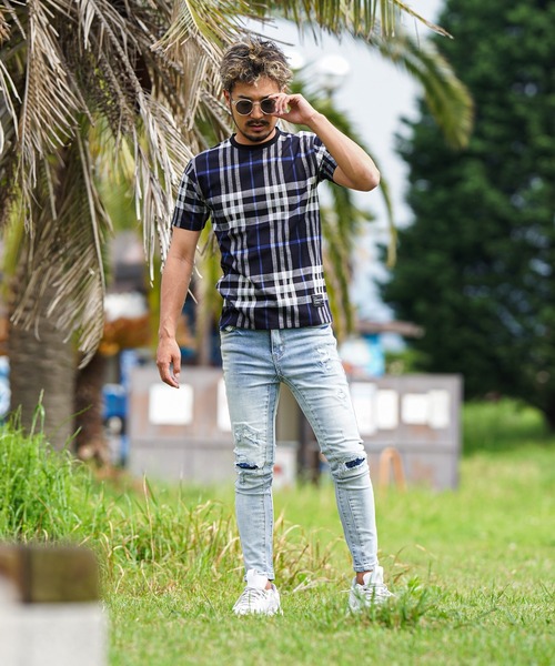 adamsJUGGLER（アダムスジャグラー） ジーンズ L/インディゴダメージ