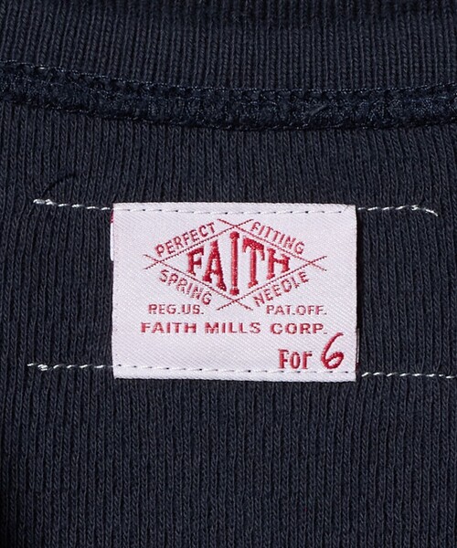 6 tシャツ 「別注」「FAITH MILLS for 6」THERMAL HENRY PULLOVER TOP