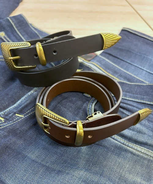 鬼太郎 プロフ見てください！)Lee ヴィンテージ レザーベルト 鬼太郎