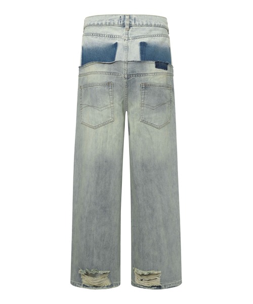 Theater code ジーンズ Remake processed four-pocket denim pants