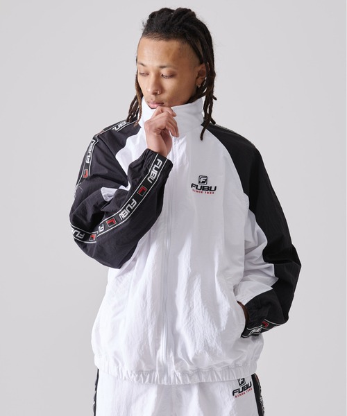 FUBU（フブ） ナイロンジャケット ブランド ロゴ 刺繍 サイド ロゴ