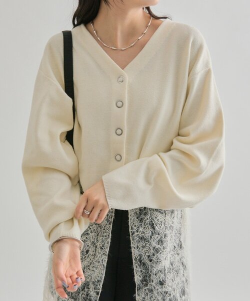 mystic（ミスティック） カーディガン 「5色展開」Vボタンカーディガン