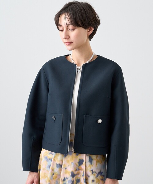 ANAYI（アナイ） ジャケット ノーカラージャケット パールグログラン