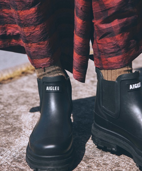AIGLE（エーグル） 長靴 レインブーツ 厚底 防水 ソフトレイン2 ラバー