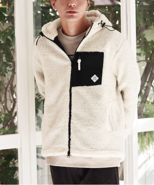 ブルゾン アウター 「セレクト」表ボアZIPパーカー メンズ