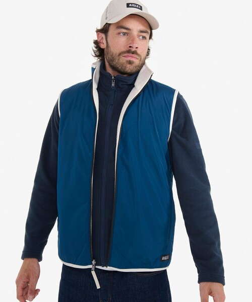 AIGLE（エーグル） ベスト ジレ シェルパフリース リバーシブルベスト