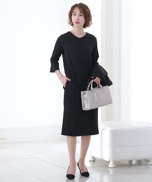 極美品【ato】48/ノーカラードレス セットアップ スーツ/デザイナーズ