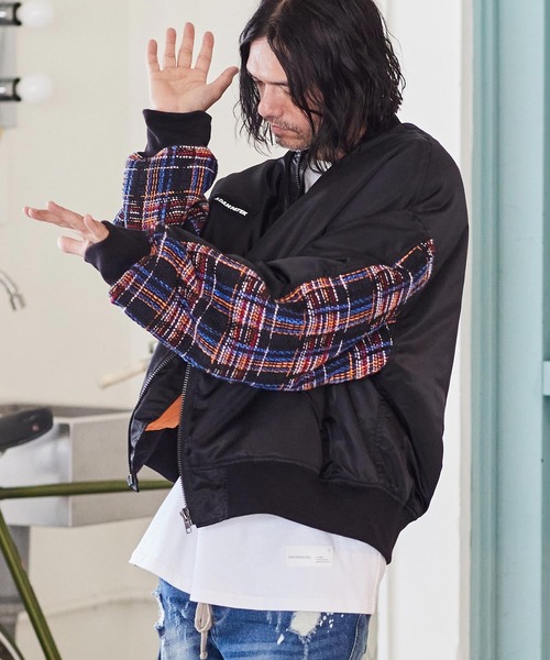 ADAM PATEK（アダムパテック） ma1 ma-1 ADAMPATEK/tweed check switch