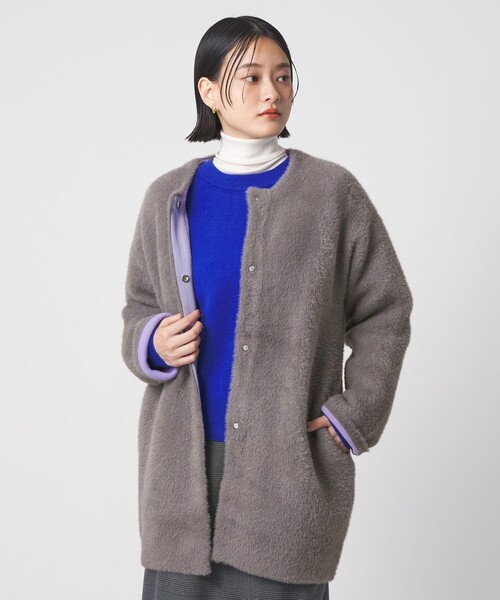 A DAY IN THE LIFE コート アウター ダブルフェイス フェザーニット