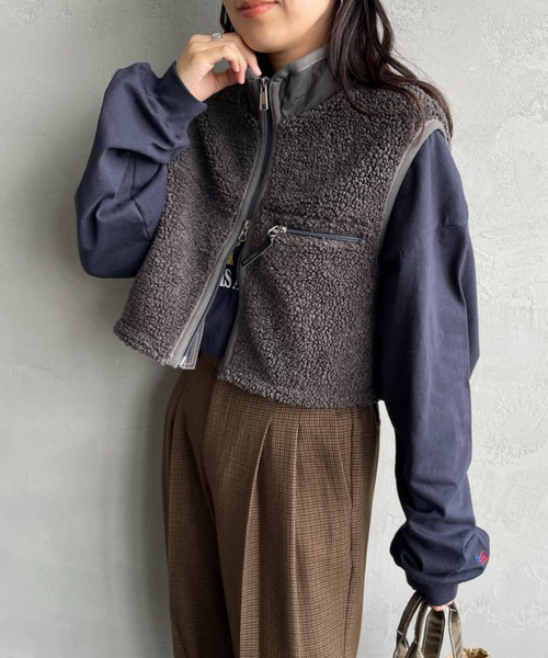 GYMPHLEX（ジムフレックス） ベスト ジレ COZY LIGHT ボアフリース