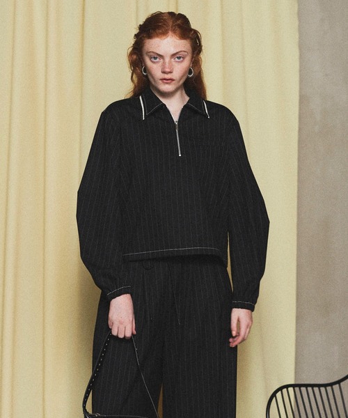 MAISON SPECIAL（メゾンスペシャル） ブラウス シャツ Half Zip Tops