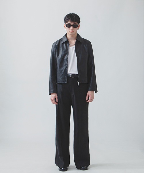 ZIP FIVE -White Line- ブルゾン アウター 「White Line」 ミニマル