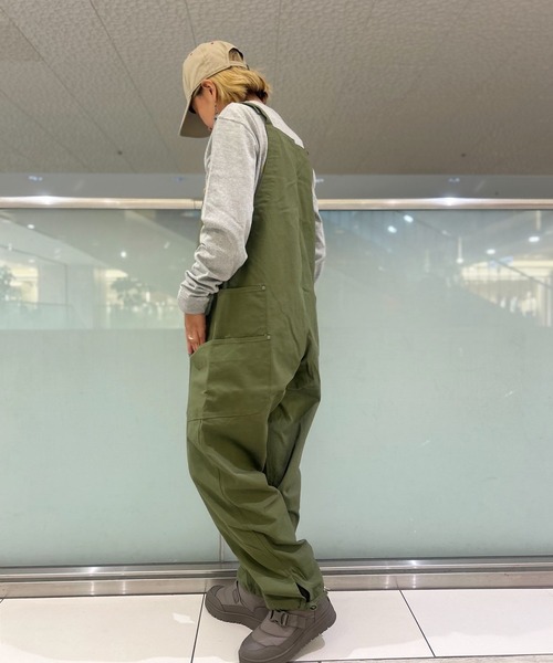 GREEN BOWL（グリーンボウル） サロペット オーバーオール グリーン