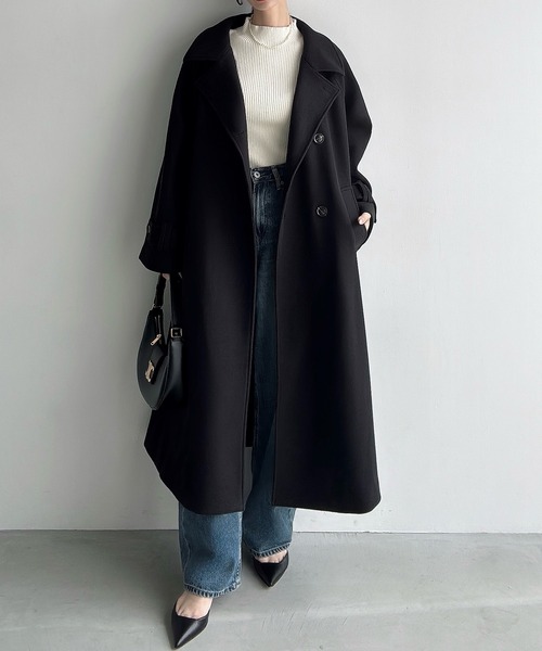 Meiru ステンカラーコート コート 3wayカラーロングコート レディース