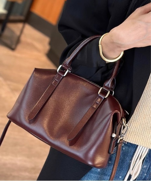 ボストンバッグ 「 NiiNa / ニーナ 」高品質レザー2WAYミニボストン