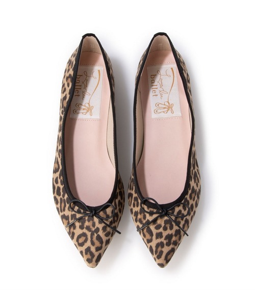 バレエシューズ パンプス 大人気レオパード柄 ポインテッドトゥバレエ