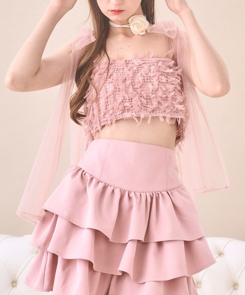 Lovilyn キャミソール リボンチュールビスチェ : ZOZOTOWN Yahoo!店