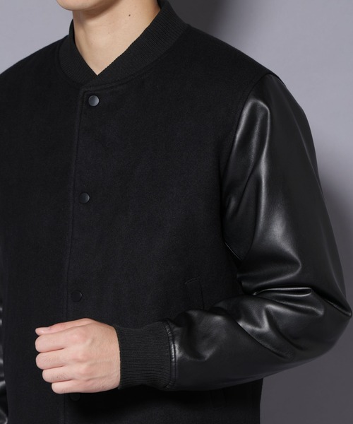 NANO universe（ナノ・ユニバース） スタジャン フェイクレザー