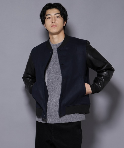 NANO universe（ナノ・ユニバース） スタジャン フェイクレザー