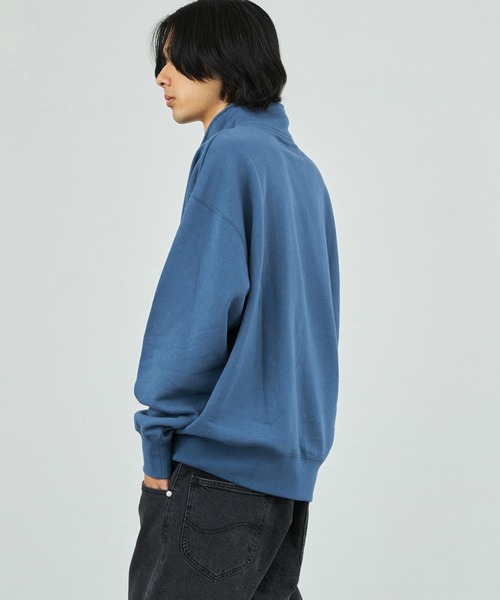 Lee（リー） トレーナー スウェット Lee月桂樹刺繍ロゴ ハーフジップ