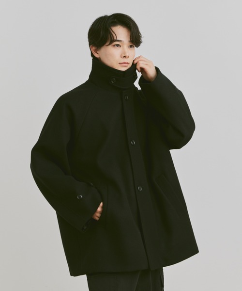 flaner ステンカラーコート MEDIUM ブラック レディース : ZOZOTOWN