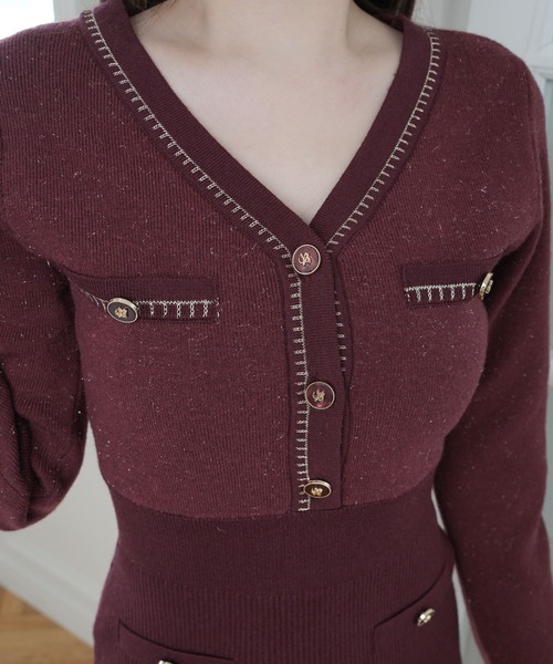 LIP SERVICE（リップサービス） ワンピース チェーンステッチ