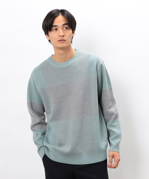 COMME CA ISM（コムサイズム） セーター ニット チェック柄ジャガード